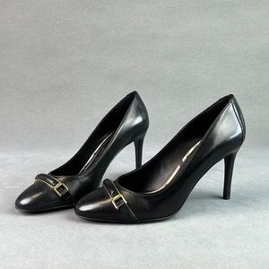 Burberry black leather high heel. Barely worn. Great condition. Size 37